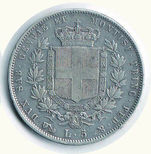 reverse: VITTORIO EMANUELE II - 5 Lire 1852 Ge.