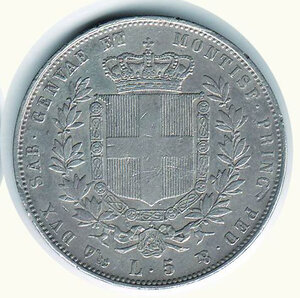 reverse: VITTORIO EMANUELE II - 5 Lire 1855 Ge