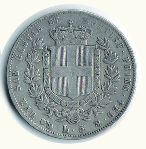 reverse: VITTORIO EMANUELE II - 5 Lire 1858 Ge.