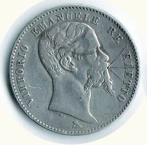 obverse: SAVOIA - Vittorio Emanuele II - 2 Lire 1860