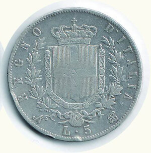 reverse: SAVOIA - Vittorio Emanuele II - 5 Lire 1864