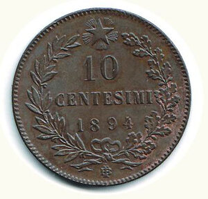 reverse: UMBERTO I - 10 Cent. 1894 Bi.