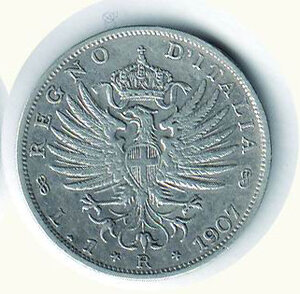reverse: SAVOIA - Vittorio Emanuele III - Lire 1907.
