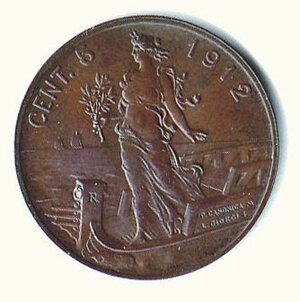 reverse: SAVOIA - Vittorio Emanuele III - 5 Cent. 1912.