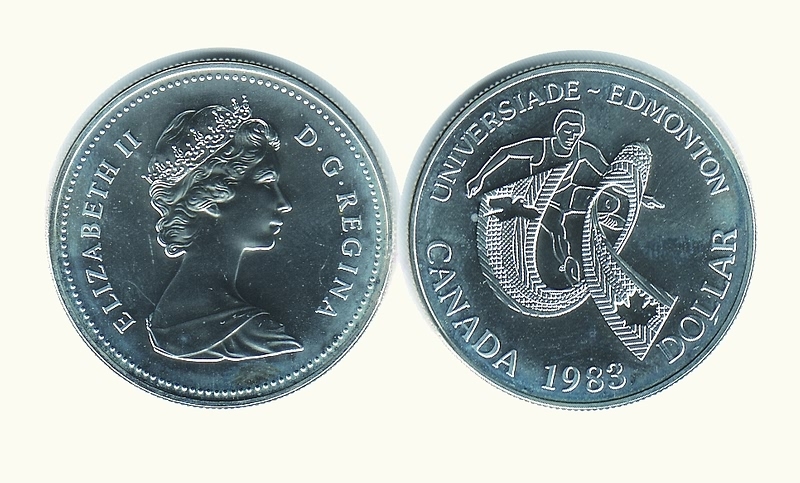 obverse: CANADA - Elisabetta II - 5 Dollari 1983