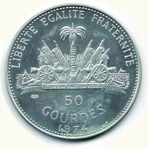 reverse: HAITI - 50 Gourdes 1974 per Anno Santo