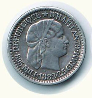 obverse: HAITI - Repubblica - 10 Cent. 1882.