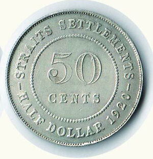 reverse: MALESIA - (Straits settlements) - Giorgio V- 1/2 Dollaro 1920.