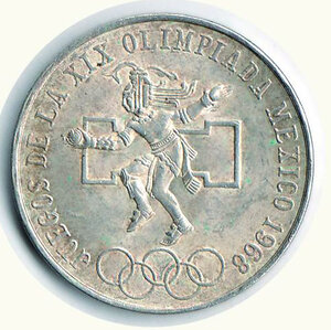 reverse: MESSICO - 25 Pesos 1968 - Giochi olimpici.