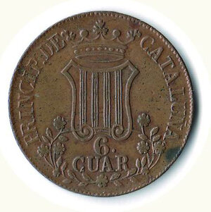 reverse: SPAGNA - Principato di Catalogna - 6 Quart 1846.