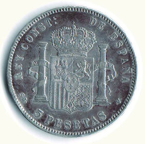 reverse: SPAGNA - Alfonso XIII - 5 Pesetas 1897.