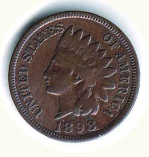 obverse: STATI UNITI - 1 Cent. 1898.