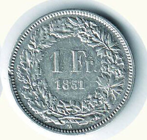 reverse: SVIZZERA - Franco 1851 - Segnetti al bordo - KM  9.