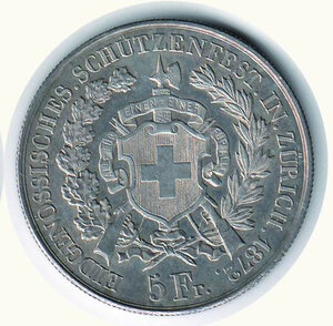 reverse: SVIZZERA -  Tiri federali - Zurigo 1872.