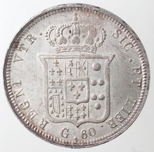 reverse: Napoli. Ferdinando II. 1830-1859. Mezza Piastra 1838. Ag.