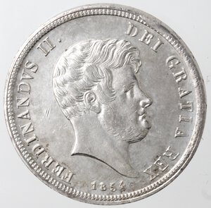 obverse: Napoli. Ferdinando II. 1830-1859. Mezza Piastra 1854. Ag. 