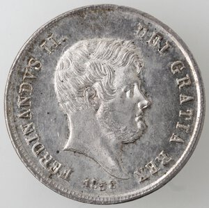 obverse: Napoli. Ferdinando II. 1830-1859. Mezza Piastra 1858. Ag. 