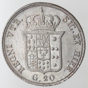 reverse: Napoli. Ferdinando II. 1830-1859. Tarì 1835. Ag. 