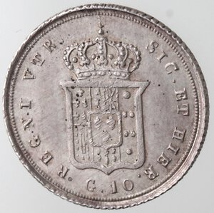 reverse: Napoli. Ferdinando II. 1830-1859. Carlino 1841. Ag. 