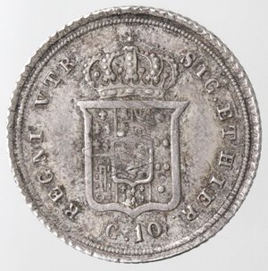 reverse: Napoli. Ferdinando II. 1830-1859. Carlino 1844. Ag. 
