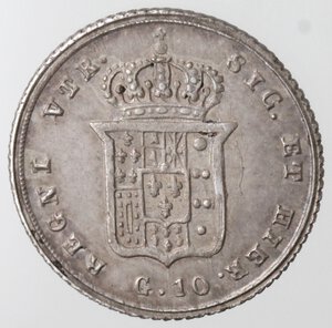reverse: Napoli. Ferdinando II. 1830-1859. Carlino 1847. Ag. 