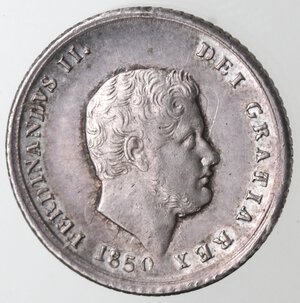 obverse: Napoli. Ferdinando II. 1830-1859. Carlino 1850. Ag. 