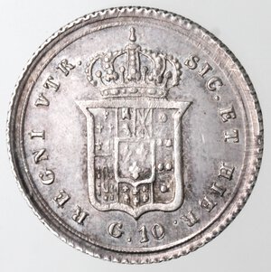 reverse: Napoli. Ferdinando II. 1830-1859. Carlino 1850. Ag. 