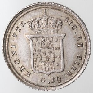 reverse: Napoli. Ferdinando II. 1830-1859. Carlino  1851. 51 su 38. Ag. 
