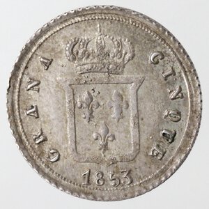 reverse: Napoli. Ferdinando II. 1830-1859. Mezzo Carlino 1853. Ag. 
