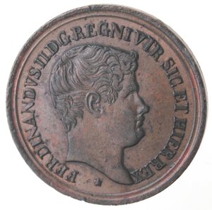 obverse: Napoli. Ferdinando II. 1830-1859. 2 Tornesi 1835. Ae.