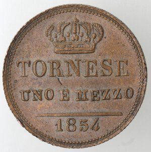 reverse: Napoli. Ferdinando II. 1830-1859. 1,5 Tornesi 1854. Ae. 