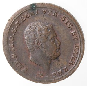 obverse: Napoli. Ferdinando II. 1830-1859. Tornese 1858. Ae. 