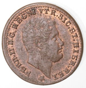 obverse: Napoli. Ferdinando II. 1830-1859. Mezzo Tornese 1854. 4 su 3. Ae. 