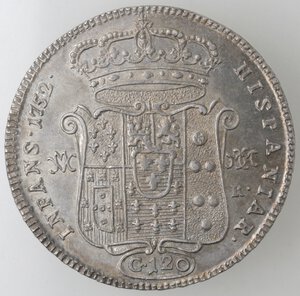 reverse: Napoli. Carlo di Borbone. 1734-1759. Piastra 1752. Ag.