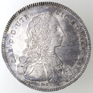 obverse: Napoli. Carlo di Borbone. 1734-1759. Piastra 1752. Ag. 
