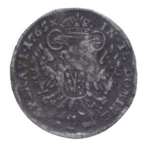 reverse: AUSTRIA FRANCESCO I 3 KREUZER 1765 AG. 1,58 GR. MB+