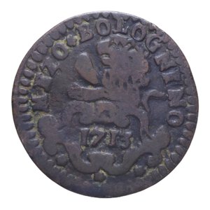 reverse: BOLOGNA CLEMENTE XI (1700-1721) 1/2 BOLOGNINO 1713 CU 6,60 GR. BB 