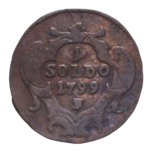 reverse: GORIZIA 1 SOLDO 1799 F CU 2,67 GR. qBB 