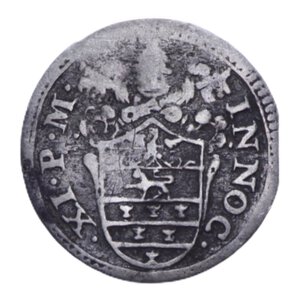 obverse: ROMA INNOCENZO XI (1676-1689) MEZZO GROSSO 1686 AG. 0,51 GR. qBB