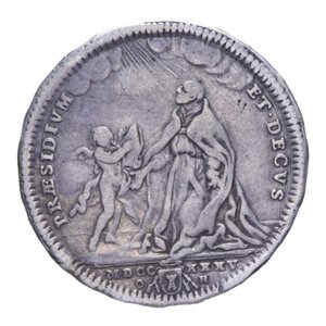reverse: ROMA CLEMENTE XII (1730-1740) TESTONE  A. V AG. 8,20 GR. qBB (MONTATURA RIMOSSA)