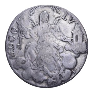 reverse: ROMA BENEDETTO XIV (1740-1758) DOPPIO GIULIO 1755 AG. 4,75 GR. qBB