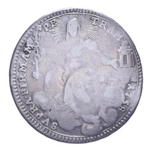 reverse: ROMA CLEMENTE XIII (1758-1769) DOPPIO GIULIO 1758 5,00 GR. BB/MB+