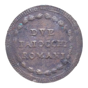 reverse: ROMA PIO VI (1775-1799) 2 BAIOCCHI ROMANI AN. XXIII CU 16,91 GR. BB