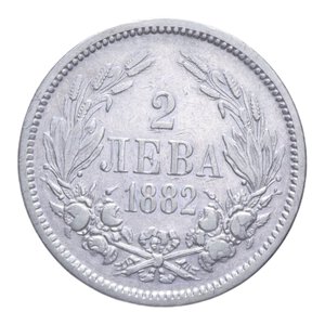 reverse: BULGARIA 2 LEVA 1882 AG. 9,81 GR. BB