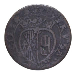 reverse: REGNO DI NAPOLI CARLO II (1665-1700) GRANO 1682 CU 8,60 GR. MB-BB