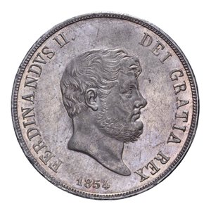 obverse: REGNO DELLE DUE SICILIE FERDINANDO II (1830-1859) PIASTRA 120 GRANA 1854 AG. 27,55 GR. SPL+ 