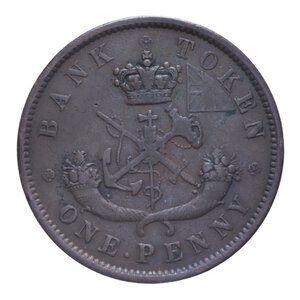 reverse: CANADA 1 PENNY 1852 TOKEN CU 14,86 GR. BB+