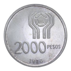 reverse: ARGENTINA 2000 PESOS 1978 AG. 14,96 GR. FDC