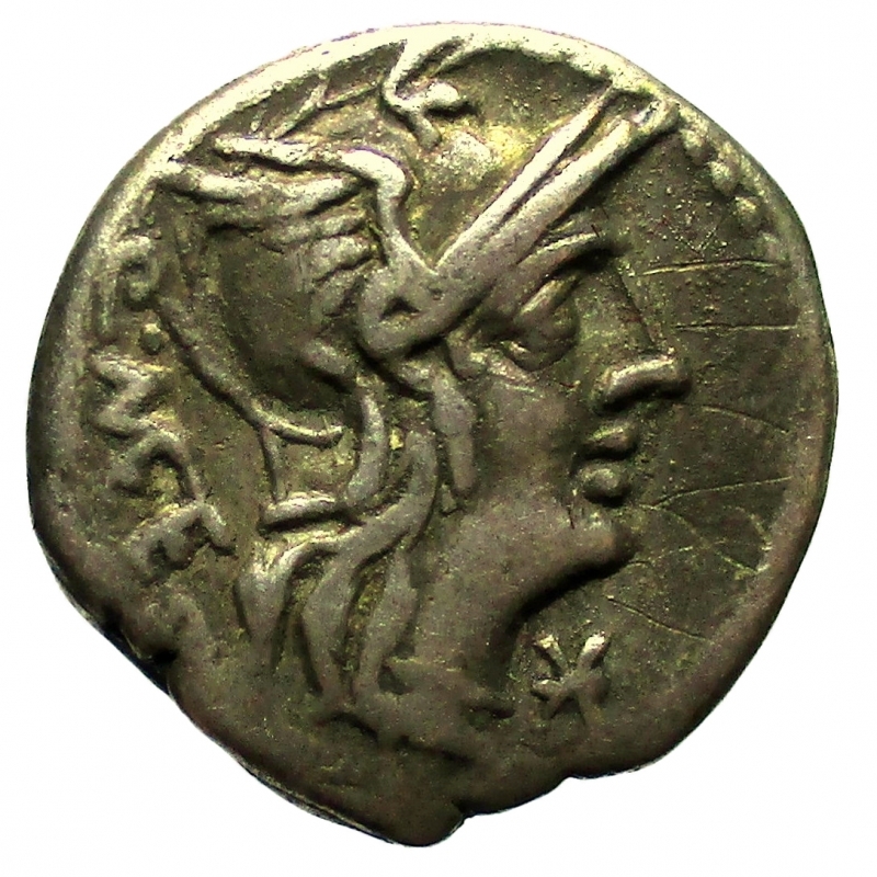 obverse: Repubblica Romana. Q. Caecilius Metellus. Denario, ca. 130 a.C.