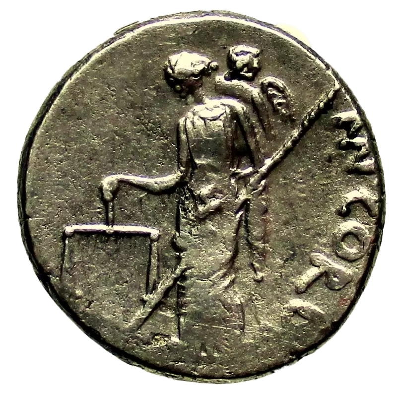 reverse: Repubblica Romana. Mn. Cordius Rufus, Denario, Roma, 46 a.C. 